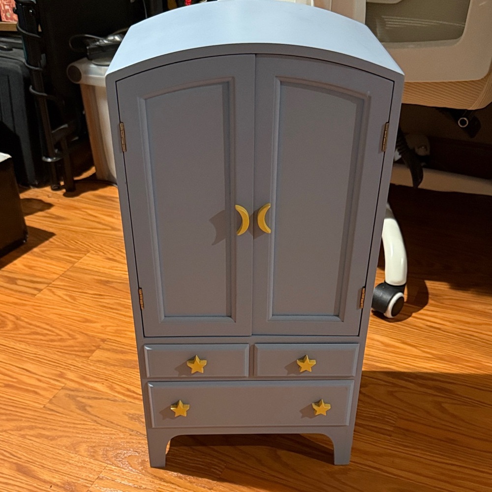 American Girl Stars and Moon Blue Armoire